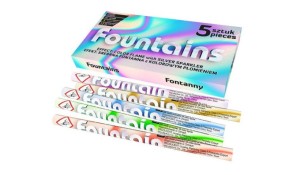 Fontanna COLOR FLAME with silver sparkler - 5szt.